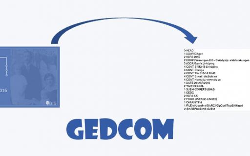 Disgen handledning - Export till Gedcom
